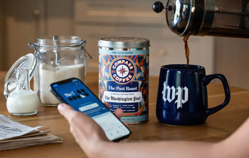 The Washington Post and Compass Coffee teamed up to create The Post Roast, a collaborative coffee blend. (Compass Coffee)